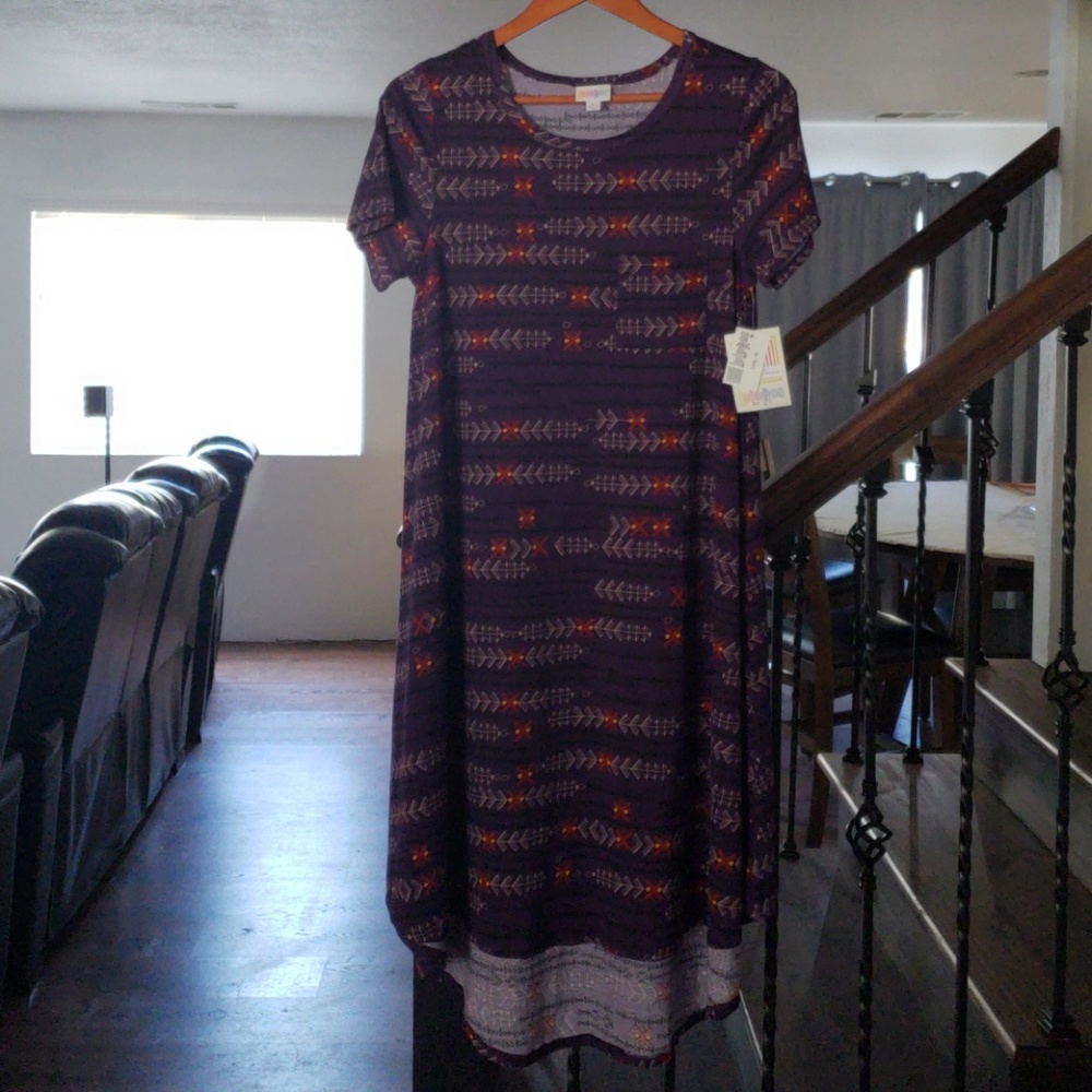 NWT LuLa Roe Purple Maxi High-Low Dress